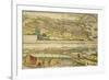 Map of Barcelona and Ecija from Civitates Orbis Terrarum-null-Framed Giclee Print