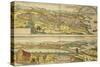 Map of Barcelona and Ecija from Civitates Orbis Terrarum-null-Stretched Canvas