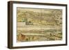 Map of Barcelona and Ecija from Civitates Orbis Terrarum-null-Framed Giclee Print