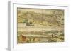 Map of Barcelona and Ecija from Civitates Orbis Terrarum-null-Framed Giclee Print