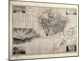 Map of Barcelona-Jose Mas y Vila-Mounted Art Print