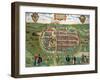 Map of Barth, from "Civitates Orbis Terrarum" by Georg Braun and Frans Hogenberg circa 1572-1617-Joris Hoefnagel-Framed Giclee Print