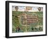 Map of Barth, from "Civitates Orbis Terrarum" by Georg Braun and Frans Hogenberg circa 1572-1617-Joris Hoefnagel-Framed Giclee Print