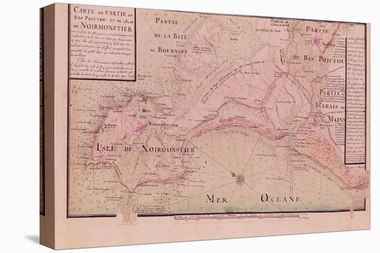 Map of Bas-Poitou and the Ile de Noirmoutier-Claude Masse-Stretched Canvas