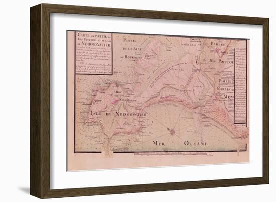 Map of Bas-Poitou and the Ile de Noirmoutier-Claude Masse-Framed Giclee Print