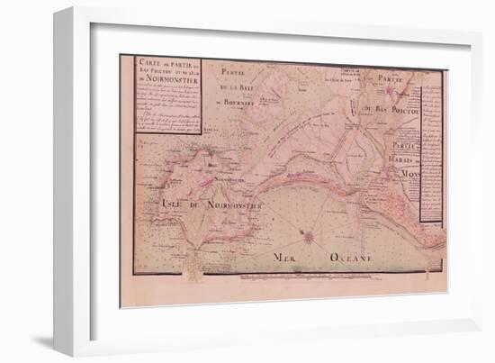 Map of Bas-Poitou and the Ile de Noirmoutier-Claude Masse-Framed Giclee Print