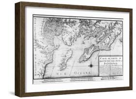 Map of Bas Poitou-Claude Masse-Framed Giclee Print