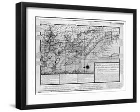 Map of Bas Poitou-Claude Masse-Framed Giclee Print