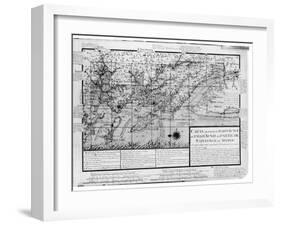 Map of Bas Poitou-Claude Masse-Framed Giclee Print