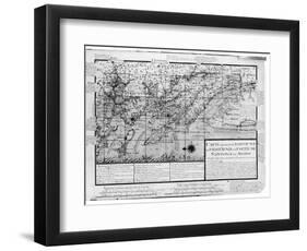 Map of Bas Poitou-Claude Masse-Framed Giclee Print