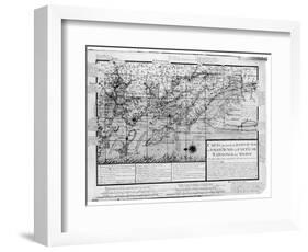 Map of Bas Poitou-Claude Masse-Framed Giclee Print