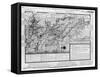 Map of Bas Poitou-Claude Masse-Framed Stretched Canvas