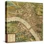 Map of Basel, Switzerland, from Civitates Orbis Terrarum-null-Stretched Canvas