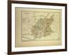 Map of Basses-Alpes, France-null-Framed Giclee Print