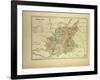 Map of Basses-Alpes, France-null-Framed Giclee Print