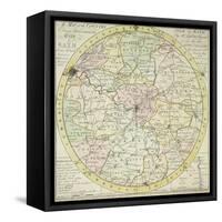 Map Of Bath-B. Donne-Framed Stretched Canvas