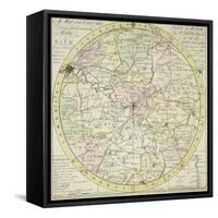 Map Of Bath-B. Donne-Framed Stretched Canvas