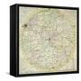 Map Of Bath-B. Donne-Framed Stretched Canvas