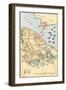 Map of Battle of Yorktown where the British Army Was Defeated by the American and French, c.1781-null-Framed Giclee Print