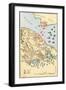 Map of Battle of Yorktown where the British Army Was Defeated by the American and French, c.1781-null-Framed Giclee Print