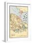 Map of Battle of Yorktown where the British Army Was Defeated by the American and French, c.1781-null-Framed Giclee Print