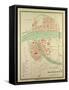 Map of Bayonne France-null-Framed Stretched Canvas