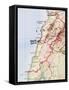 Map of Bayrut-gemenacom-Framed Stretched Canvas