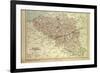 Map of Belgium and Luxemburg-null-Framed Giclee Print