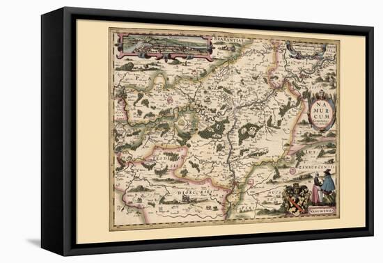 Map of Belgium & Namur-Pieter Van der Keere-Framed Stretched Canvas