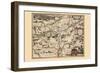 Map of Belgium & Namur-Pieter Van der Keere-Framed Art Print