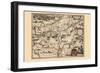 Map of Belgium & Namur-Pieter Van der Keere-Framed Art Print