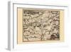 Map of Belgium & Namur-Pieter Van der Keere-Framed Art Print