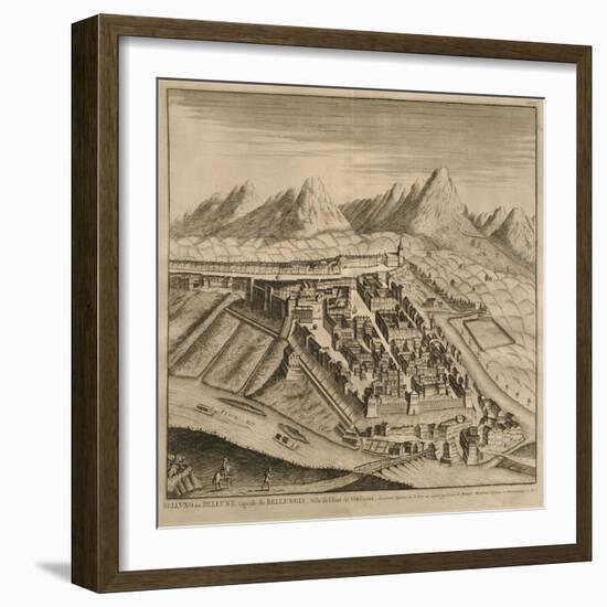 Map of Belluno, from 'Les Villes De Venetie', 1704, Published by Pierre Mortier in Amsterdam-Pierre Mortier-Framed Giclee Print