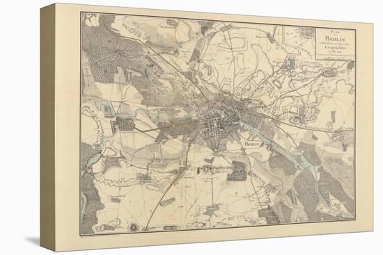 Map of Berlin, 1802-J.F. Schneider-Stretched Canvas