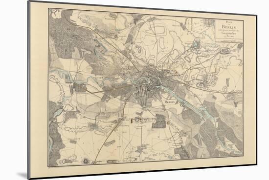 Map of Berlin, 1802-J.F. Schneider-Mounted Giclee Print