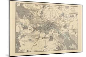 Map of Berlin, 1802-J.F. Schneider-Mounted Giclee Print