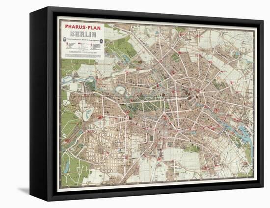 Map of Berlin, 1902-null-Framed Stretched Canvas