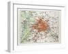 Map of Berlin and the Surrounding Area Germany 1899-null-Framed Giclee Print