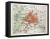 Map of Berlin and the Surrounding Area Germany 1899-null-Framed Stretched Canvas