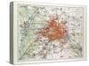 Map of Berlin and the Surrounding Area Germany 1899-null-Stretched Canvas