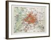 Map of Berlin and the Surrounding Area Germany 1899-null-Framed Giclee Print