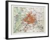 Map of Berlin and the Surrounding Area Germany 1899-null-Framed Giclee Print