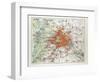 Map of Berlin and the Surrounding Area Germany 1899-null-Framed Giclee Print