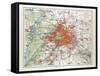 Map of Berlin and the Surrounding Area Germany 1899-null-Framed Stretched Canvas