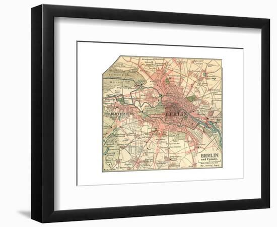 Map of Berlin (C. 1900), Maps-Encyclopaedia Britannica-Framed Giclee Print