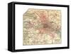 Map of Berlin (C. 1900), Maps-Encyclopaedia Britannica-Framed Stretched Canvas