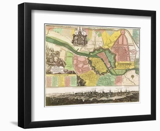 Map of Berlin City. 1740-Georg Matthaus Seutter-Framed Giclee Print