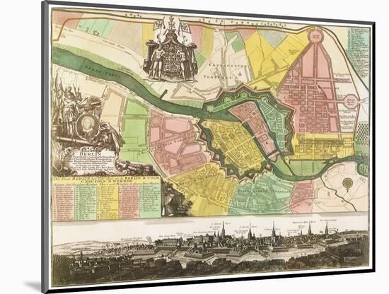 Map of Berlin City. 1740-Georg Matthaus Seutter-Mounted Giclee Print