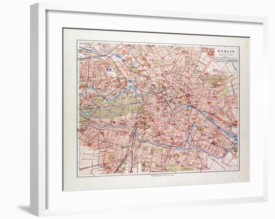 Map of Berlin Germany 1899-null-Framed Giclee Print