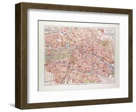 Map of Berlin Germany 1899-null-Framed Giclee Print